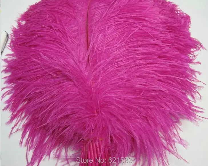 wholesale!100pcs/lot!Rose Red/Hot Pink Ostrich Feathers -wedding 14-16