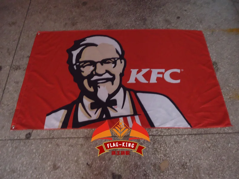 

KFC flag,KFC banner,90*150CM polyster flagking brand flag