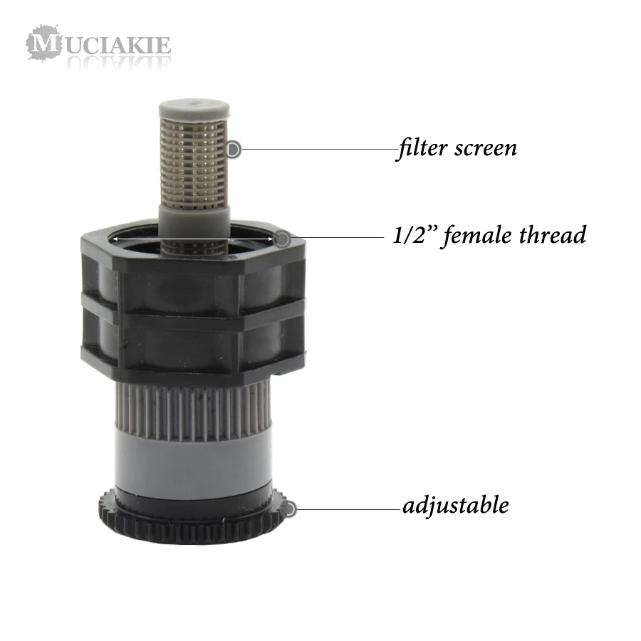 1PC 1/2\'\' Female Misting Sprinkler Garden Micro Lawn Greenhouse Water Spray Adjustable Rotary Nozzle Irrigation Atomized Tool