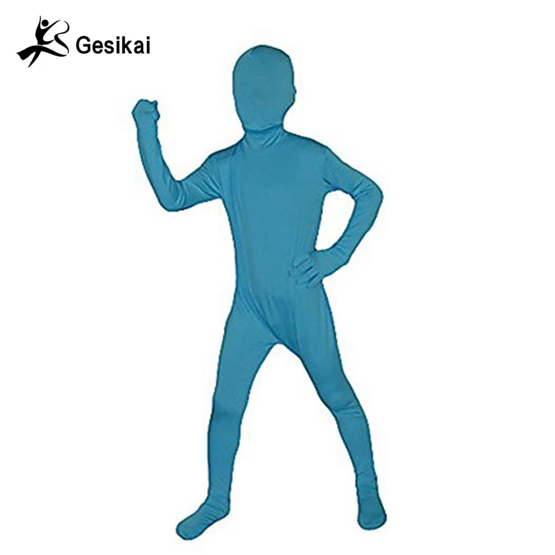 Original Kinder volle Bodys Zentai Sport Tanz tragen Kinder Jungen Mädchen Gymnastik Body suits Overall Halloween Kostüme