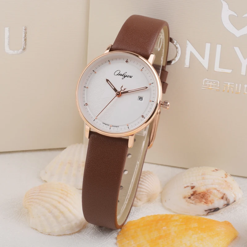 Women's watch fashion simple thin new leather belt girls quartz watch waterproof female watch