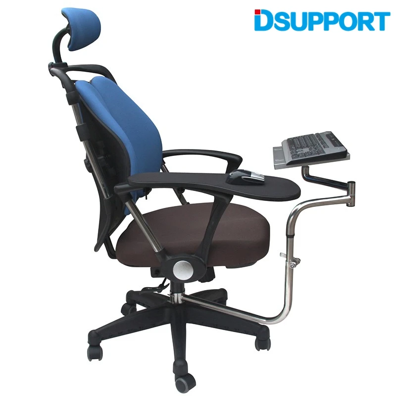 OK-010 Multifunctoinal Full Motion Chair Clamping Keyboard Support Laptop Holder Mouse Pad for Compfortable Office and Game