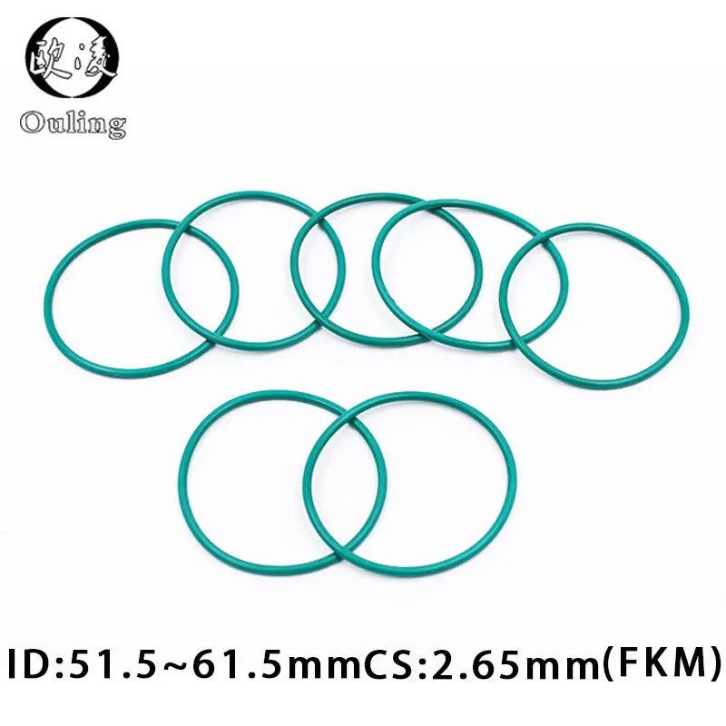 1PC Fluorine rubber Ring FKM O-rings Seals CS2.65mm ID51.5/53/54.5/56/58/60/61.5mm O Ring Seal Gasket Oil Ring Sealing Washer