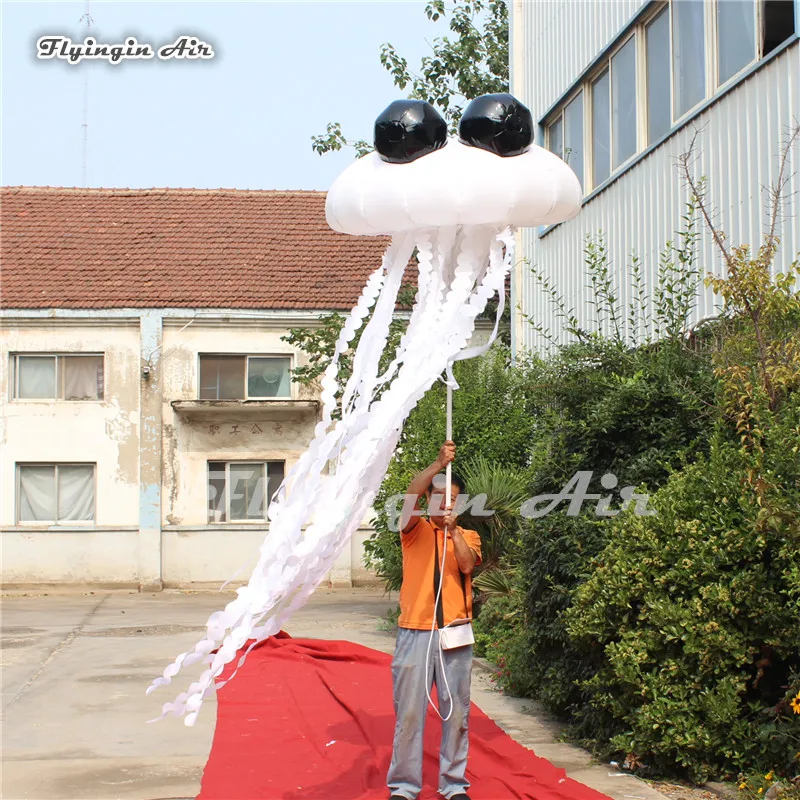 Parade Performance Props Removable Walking Puppet Customized Artificial Inflatable Jellyfish Balloon for Outdoor Event