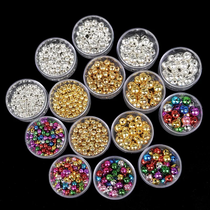 6/8/10/12/14mm Copper Loose Beads Small Jingle Bells Christmas Decoration Pendants DIY Crafts Handmade Accessories 20-100Pcs/lot