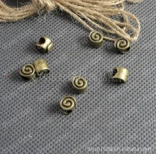 

100pcs/lot 9*8MM Zinc alloy bead Antique Bronze Plated big hole bead Jewelry Findings JJA1820