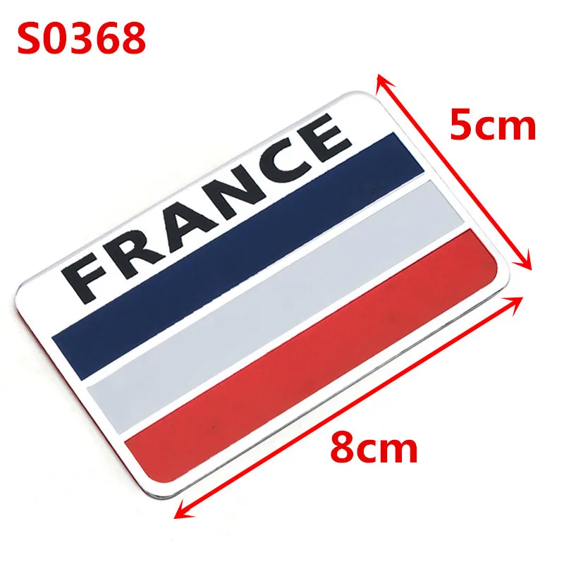 Insignia del emblema nacional de la bandera de Francia, accesorios de calcomanía para Peugeot, Citroen, Renault, coche, bicicleta, motocicleta, 3D