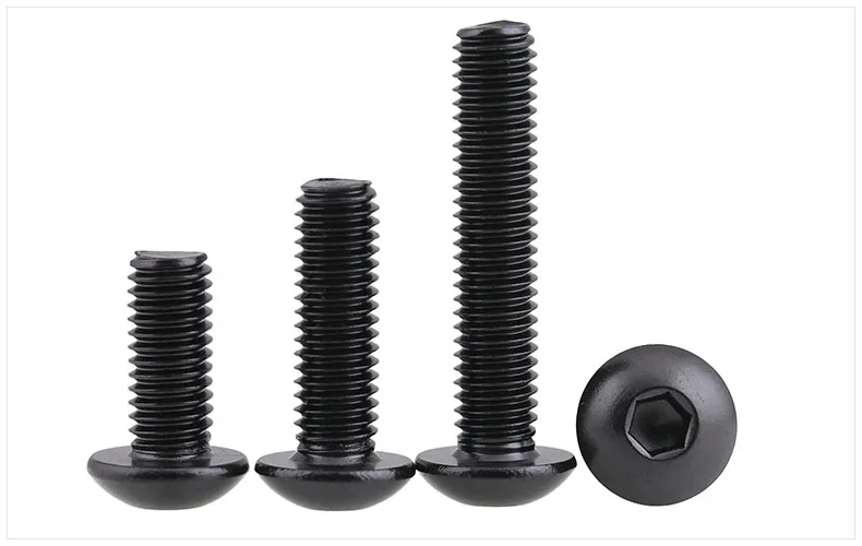 M3 M4 M5 5 mm 6 mm 8 mm 10 mm 12 mm bis 30 mm Schwarz 304 Edelstahl SS DIN7380 Bolzen Sechskant Innensechskant Pan Rundhalsbolzenkopfschraube – Detail 5