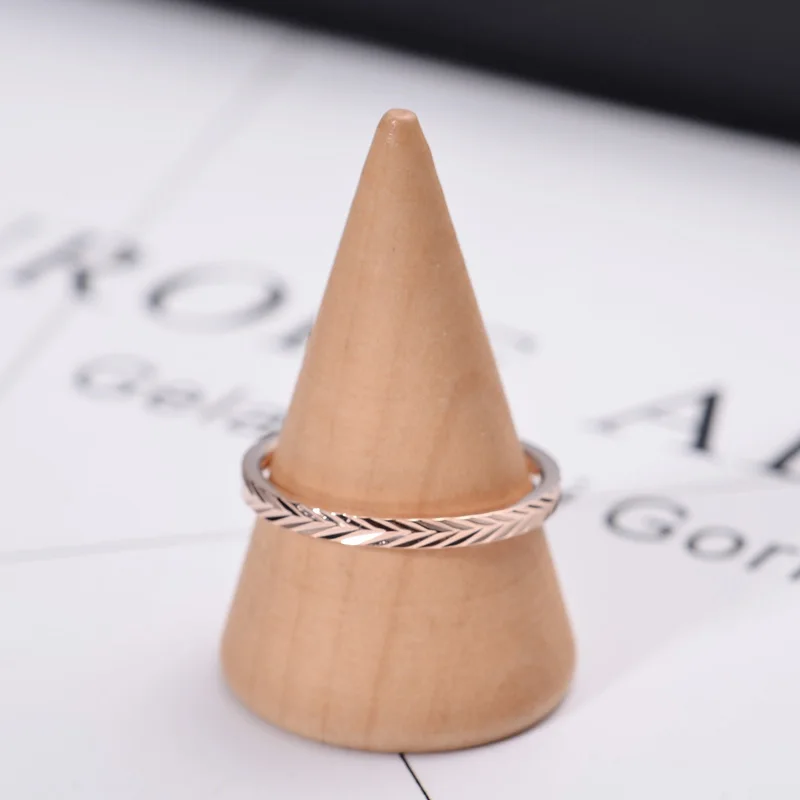 YUN RUO Fashion Rose Gold Color Simplify Tail Ring Woman Gift Party Titanium Steel Jewelry Top Quality Never Fade Free Shipping