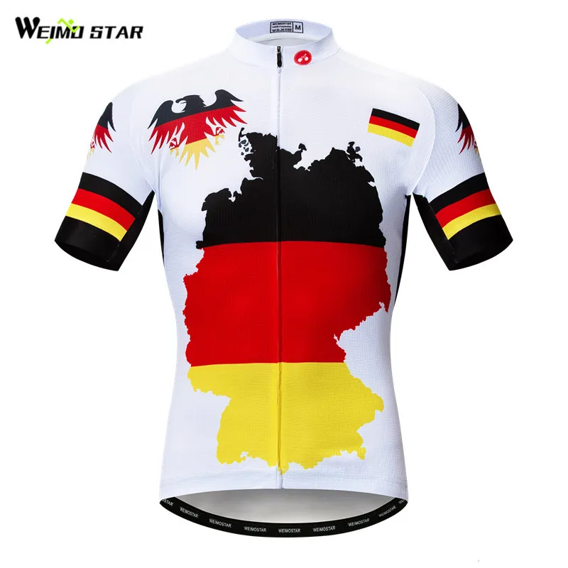 

Weimostar Germany Pro Team Cycling Jersey MTB Bicycle Shirt Summer Short Sleeve Men's Mountain Bike Jersey Wicking Cycling Wear