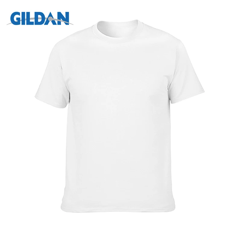 GILDAN Brand Blank T-Shirt Men Short Sleeve Tshirts Solid 100% Cotton Homme Tee Shirt 3XL Summer Men Clothings Plus Size XS-5XL