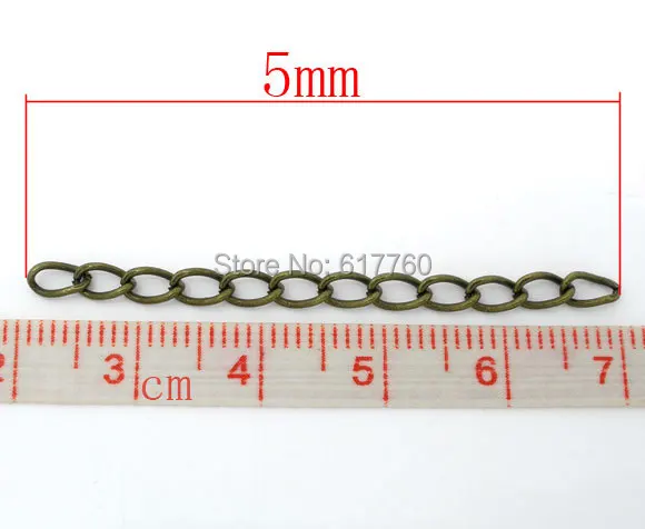 Free Shipping! 100 Bronze Color Extension Chains/Tail Extender 50x3mm (E06363)