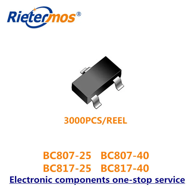 3000PCS SOT23 BC807-25 BC807-40 BC817-25 BC817-40 BC817-16LT1G BC807 BC817made ในจีน
