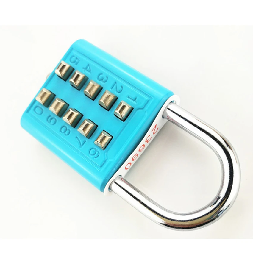 10 Digit Number Button Code Lock Zinc Alloy Password Padlock Outdoor Locker Safety Locks Travel Suitcase Protector Lock