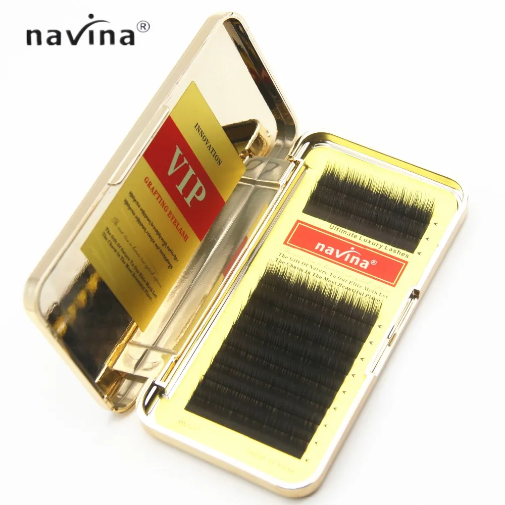 Navina 3 In 1 Mixed  Length False Eyelash Extension Mink Lashes Black Thick Lashes Inovation VIP Grafting Fake Eyelash JBCD Curl