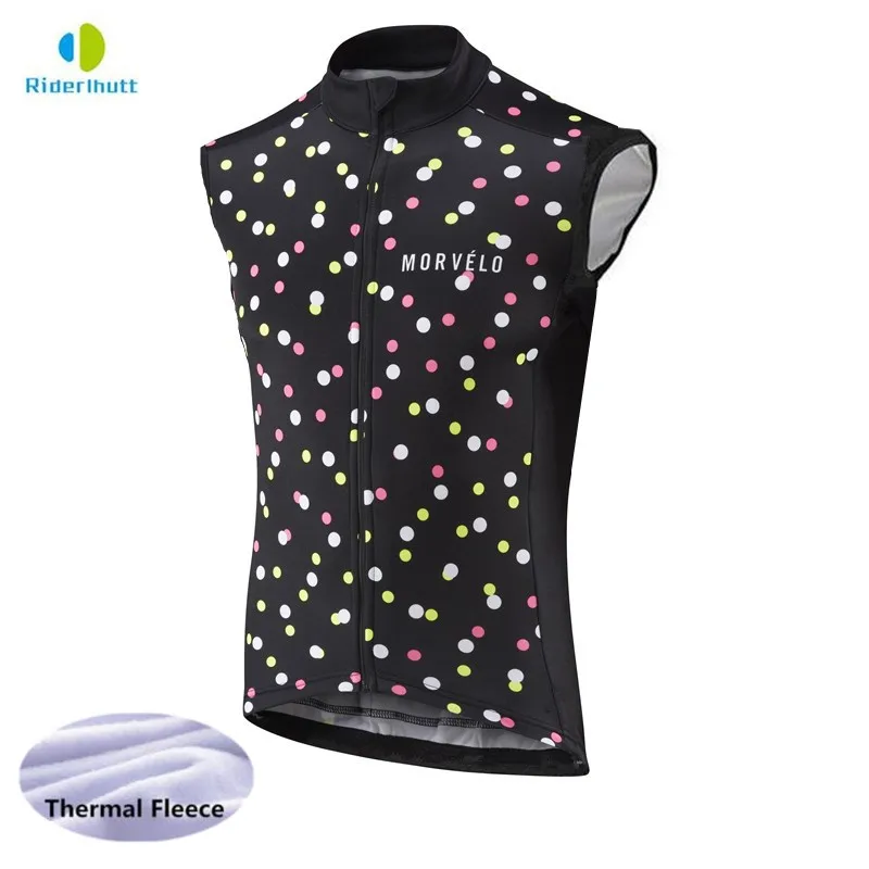 Morvelo Winter Thermal thermal sleeveless Cycling Vest Men Warm Fleece Cycling jerseys/ Bicycle Bike Clothing / Gilet ciclismo