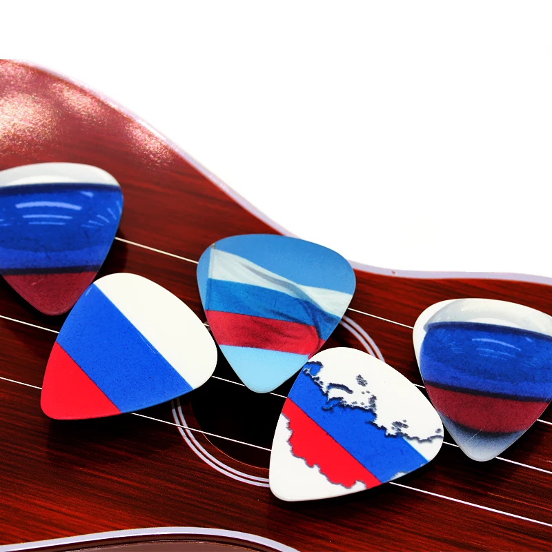 SOACH 10PCS 0.71mm  Flag of Russia two side design guitar accessories pick guitar picks  Guitar Accessories for ukulele