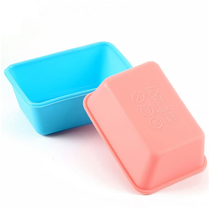 Rectangle Silicone Cake Decorating Chocolate Mold Pan Muffin Fondant Cups Soap Pudding Mould DIY Mould 200pcs ZA5743