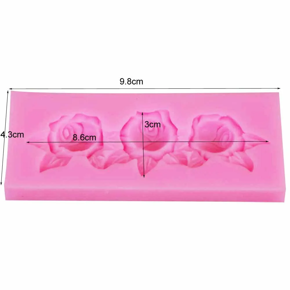 Rose Bud Flower Leaves Thorns Texture Chocolate Mould Silicone Mold Fondant Cake Decorating Tool Gumpaste Sugarcraft Forms m825