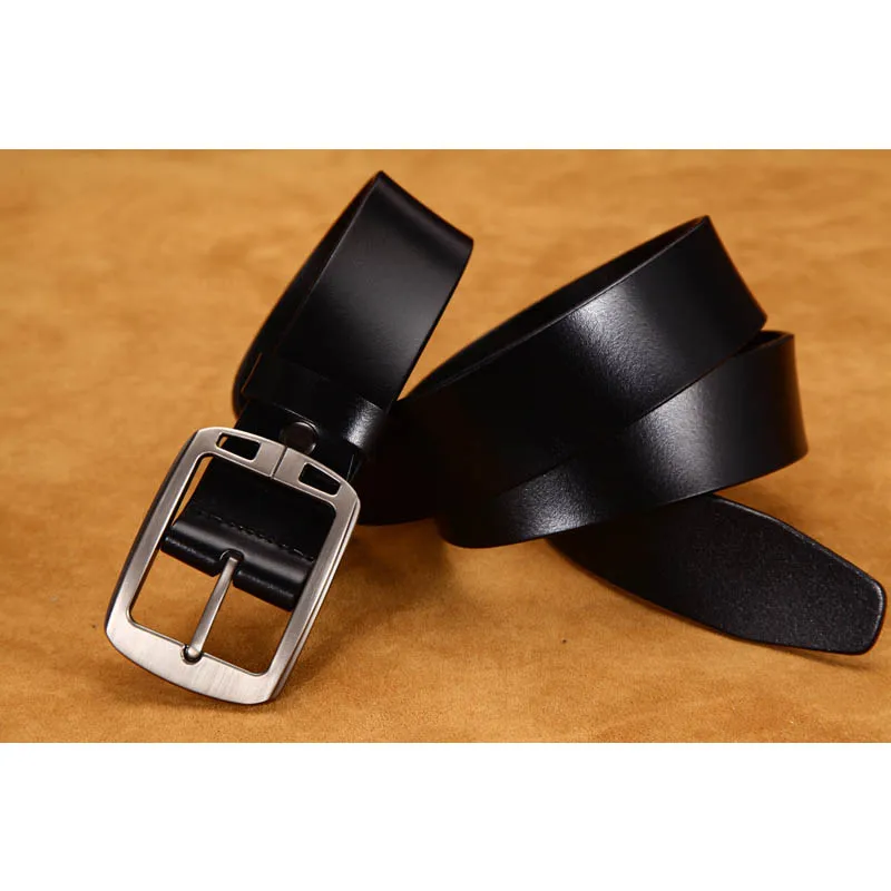 New Genuine Leather Belt High Quality Men Luxury Strap Male Waist Belts for Men Buckle Fancy Vintage Jeans Cintos Ceinture Homme