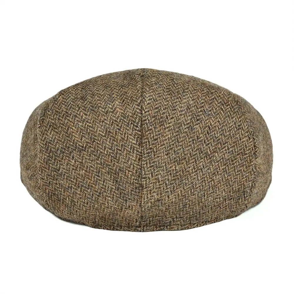 BOTVELA 100% Wool Flat Cap for Men Women Scally Caps Herringbone Newsboy Khaki Ivy Hat Cabbies Driver Beret Boina 002