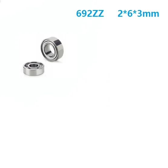 100pcs/500pcs 692ZZ 692Z 692 ZZ Z Bearing 2*6*3mm Double Metal Cover Deep Groove Ball Bearings Miniature Mini bearing 2x6x3mm