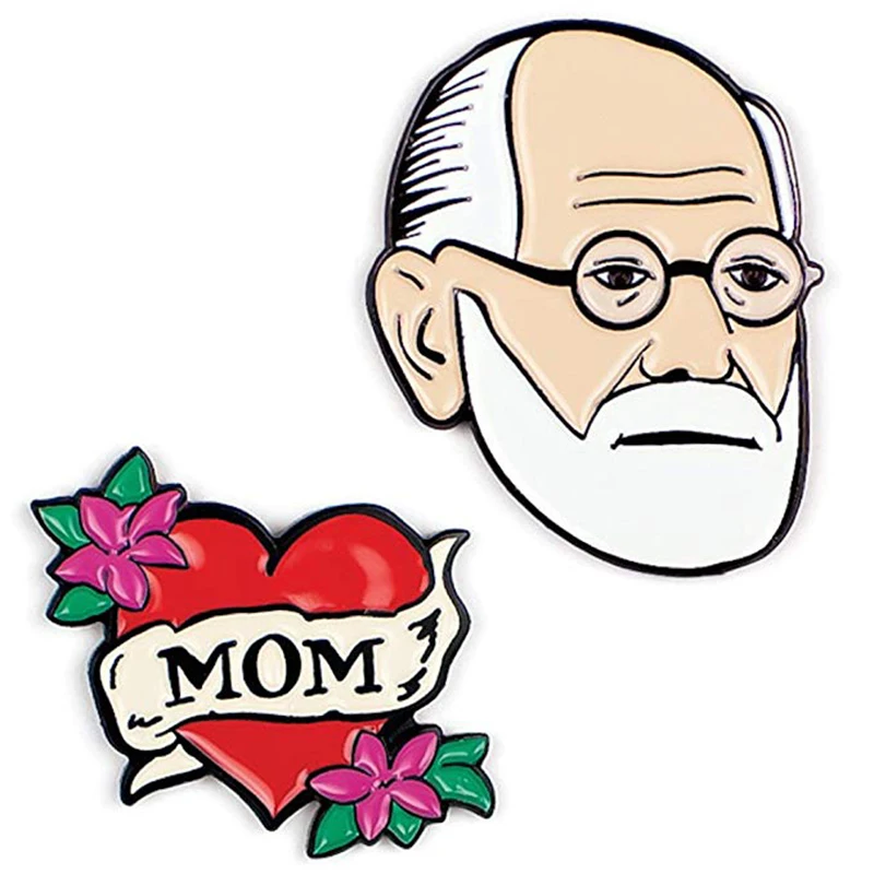 Guild Freud and Mom Enamel Pin Badge Set