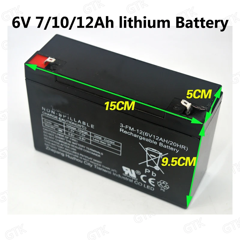 2S 7.4V 6V 6volt 5Ah 10Ah 12Ah 3S 12V 7Ah بطارية ليثيوم أيون ليبو مع شاحن و BMS 10A لعبة تعمل بالتحكم عن بُعد سيارة أطفال خزان طفل تراكس