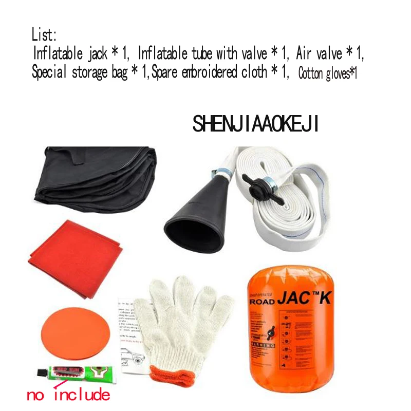1PC Portable 4t rescue inflatable jack Emergency rescue detached self-help equipment Gentle jack airbag