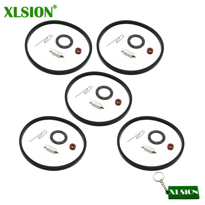 XLSION 5x Carburetor Needle Seat Bowl Gasket Repair Kit For Tecumseh 631021 631021A 631021B V40 V50 V60 VM80 H30 VM100 HMSK HSSK