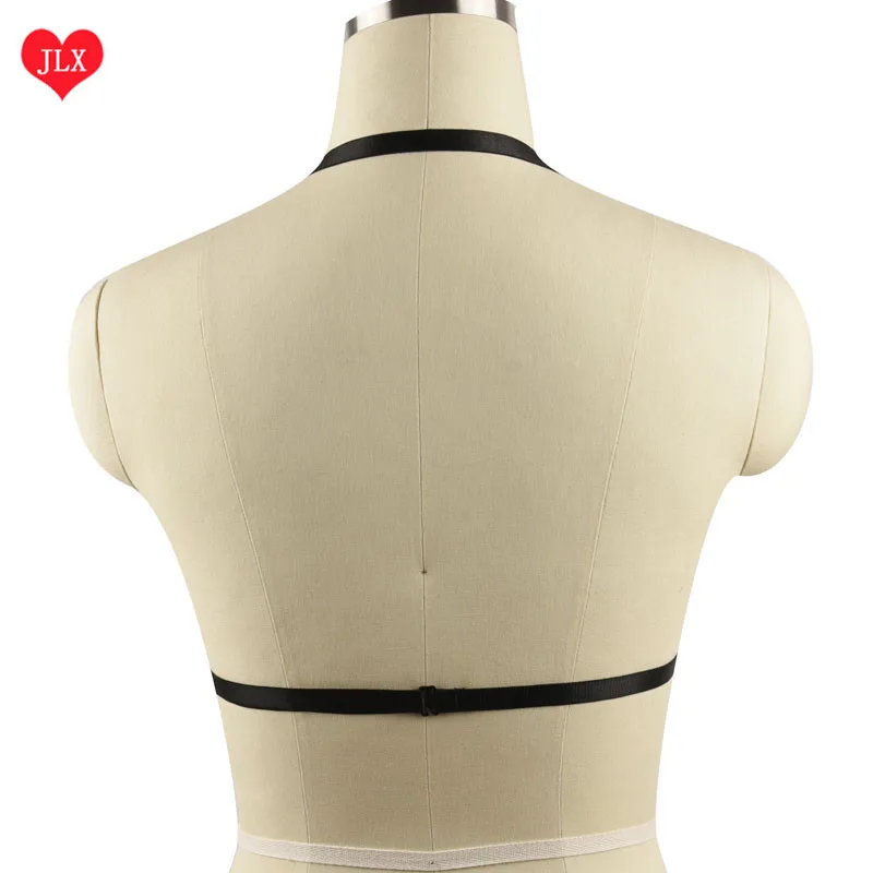 Hot fashion pastel goth fetish collar strappy underbust binding body harness bra quality harness sexy bondage lingerie top