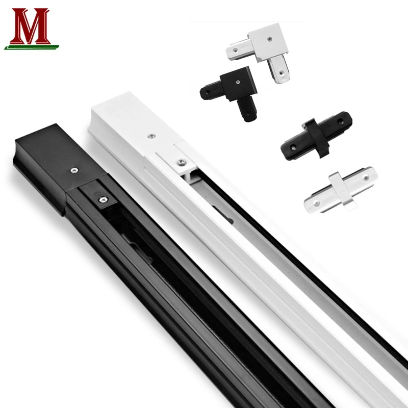 

5pcs track light dedicated 0.5M/1M black/white two-line track bar 90 degree extension interface / 180 degree corner interface