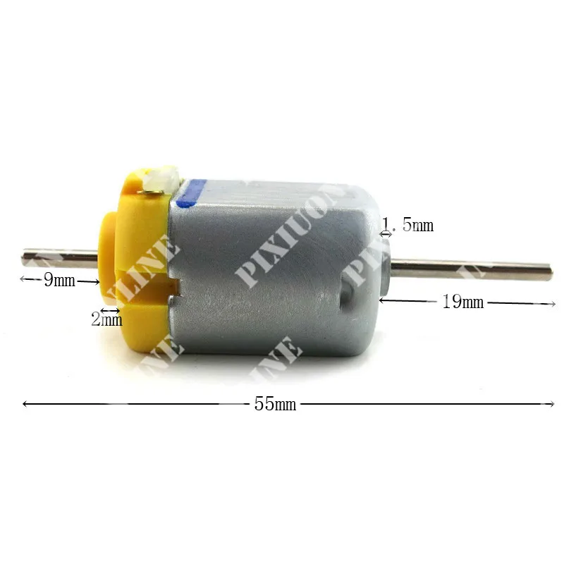 1pc J001b Double Shaft 130 Micro DC Motor for Science and Technology Making Free Shipping Russia Australia