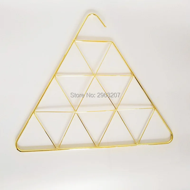 

30pcs Metal Triangular Photo Grid Frame Wall Photos Grids Postcards Mesh Frame Home DIY Decoration Iron Storage Rack Holder