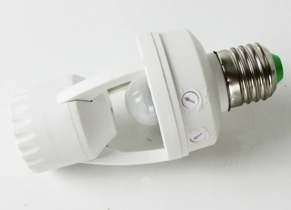 Ampoule LED avec capteur de mouvement infrarouge PIR, prise humaine, base de prise, support de lampe, AC 110-220V, 360