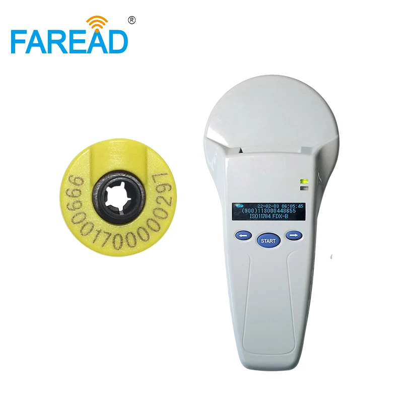 Etiqueta da orelha do homem e do sexo feminino 134.2khz iso padrão lf passiva rfid hdx para a gestão animal do porco das ovelhas do gado