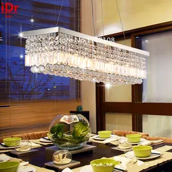 Modern rectangular K9 Chandeliers for living room high quality Five rings Crystal lamps  High-end European-style ceiling
