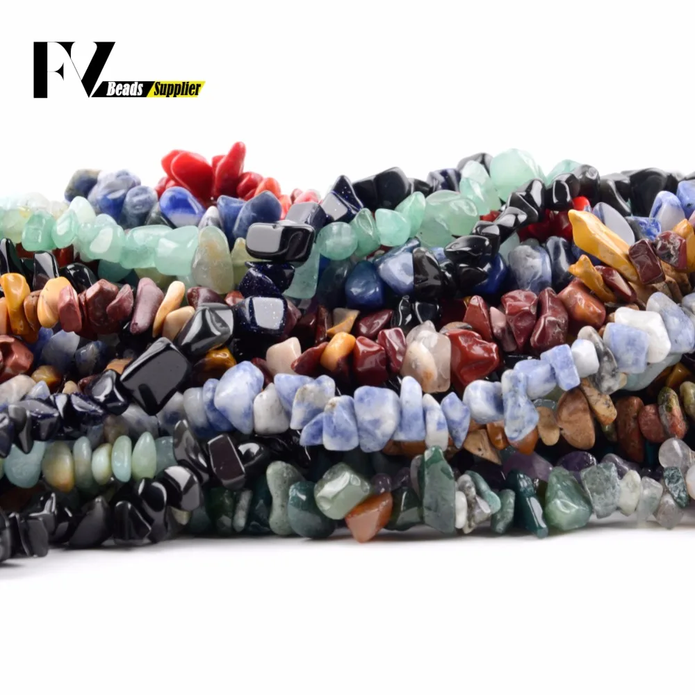 Natural Blue Sodalite Chip Beads for Needlework 5mm-8mm Irregular Gravel Stone Beads for Jewelry Making Bracelet Accessories 15\