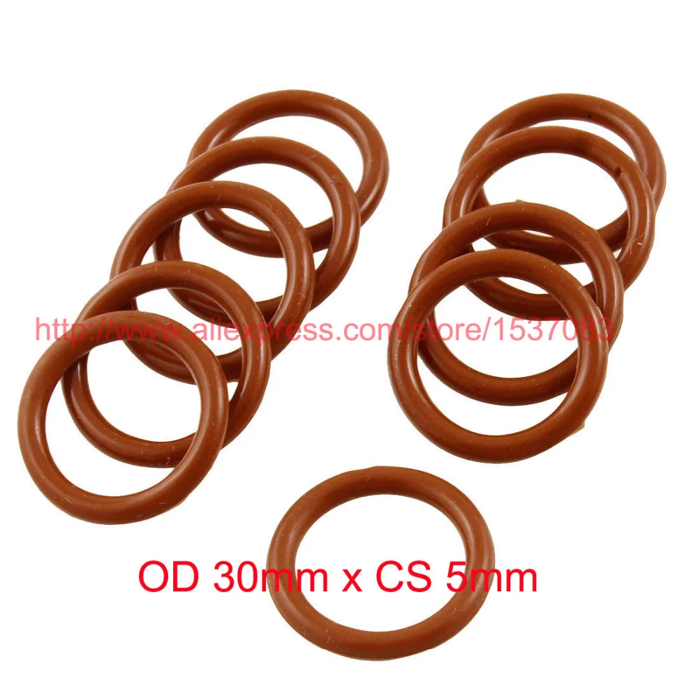 

OD 30mm x CS 5mm red silicone rubber seal o-ring oring o ring