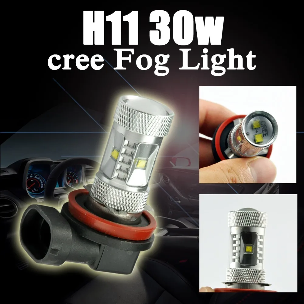 AutoEC 100x H11 30w super bright LED High Power Car Fog head Day time running Light lamp bulb White 12v #LI12