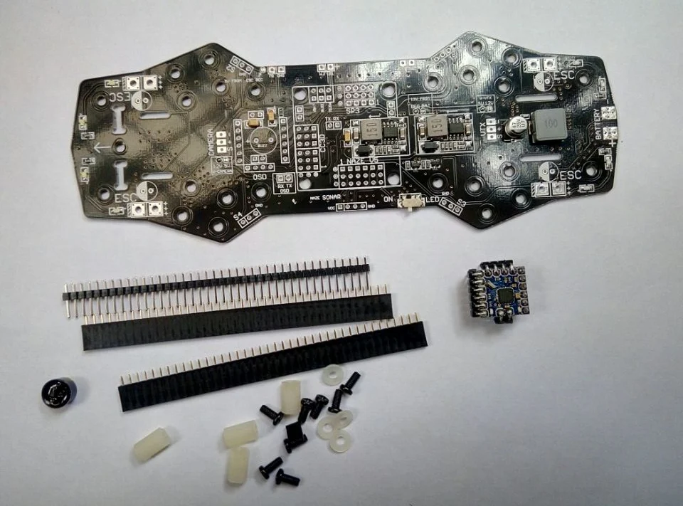 New PDB / Power Distribution / PCB Board w/LEDs & Buzzer &Built-in 12V 5V BEC Support OSD For CC3D Naze32 FPV QAV250 ZMR250