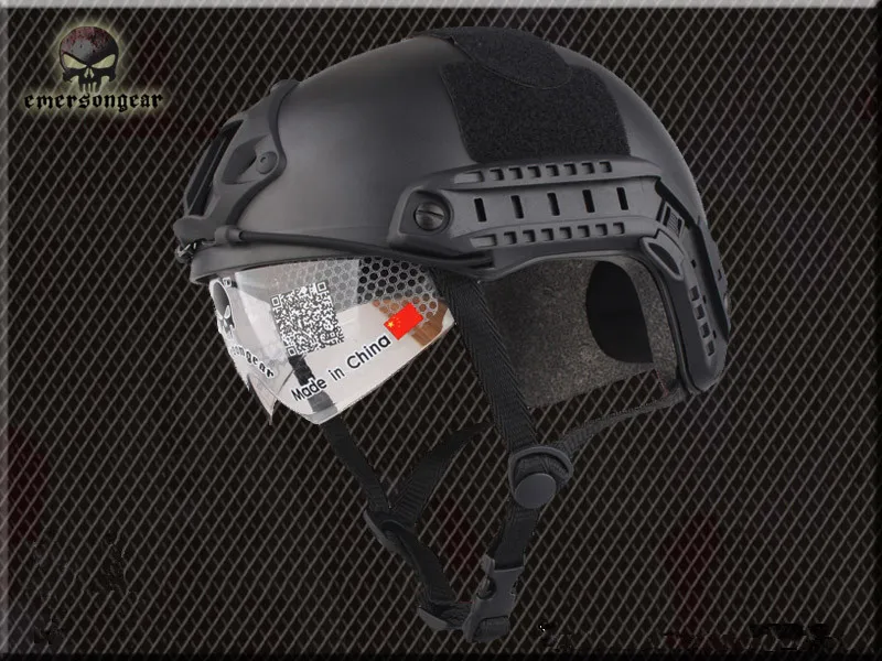 NEW Emerson FAST Helmet with Protective Goggle  Type helmet  airsoft helmet  8820 BLACK/DE/FG