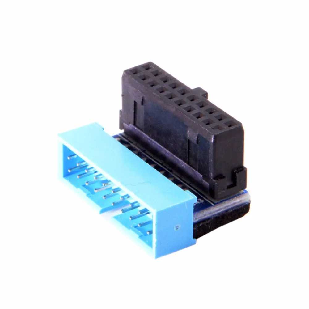 USB 3.0 20pinชายหญิงอะแดปเตอร์ขึ้นหรือลง90องศาสำหรับเมนบอร์ด