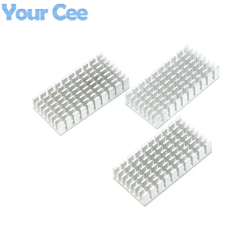 10pcs/1pc 50*25*10mm Heatsink Radiator Cooler Cooling Fin Aluminum Heat Sink LED Power IC Transistor Module Silver 50X25X10mm