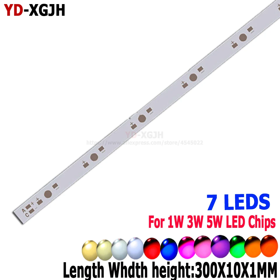 

10P LED PCB Aluminum Base Plate 7W21W 100 300mm pcb For 1W 3W 5W Light Beads COB DIY 7 21 Watt LED Tube Floodlight Ceiling Light