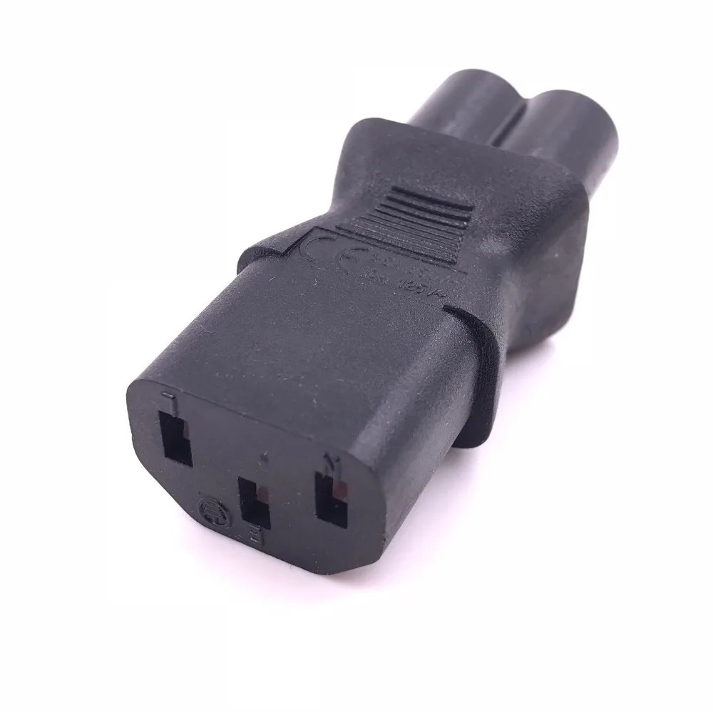 IEC 320 C13 to IEC C6 IEC 3Pin female to 3Pin male micky power adapter C13 to c6 converter IEC320 3-Pin C13 Female To C6 Male