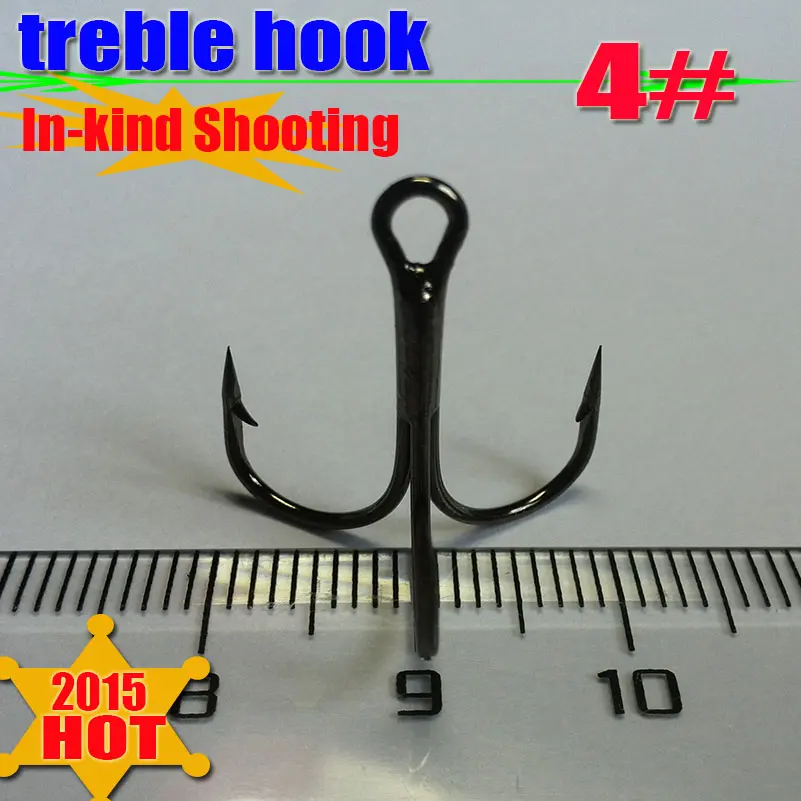 2023NEW  high-carbon steel Treble Fishing Hooks  High Quality 4# 1$ off one more purchase 1000pcs