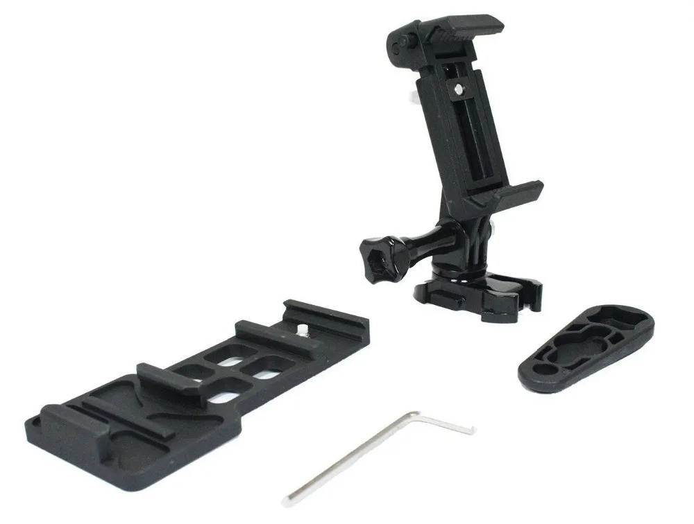 Cantilever Picatinny Rail Mount + Locking Smartphone Mount for Video Recording.