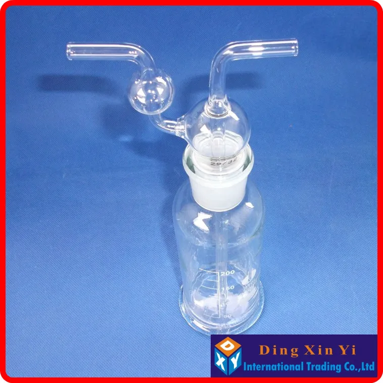 (2 pieces/lot) Straight-tube, 250ml Lab glass Gas Washing Bottle drechsel,drying or remove the impurities in the gas