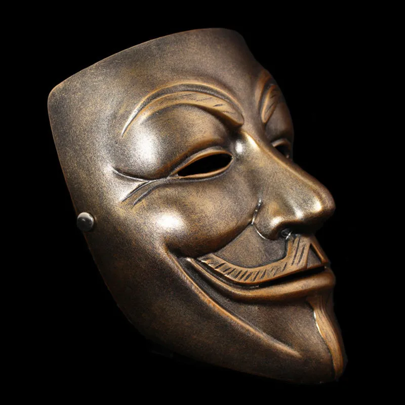 High Quality V For Vendetta Mask Resin Collect Home Decor Party Cosplay Lenses Anonymous Mask Guy Fawkes